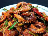 Hwawoodang Spicy Stir-Fried Webfoot Octopus & Pork Belly Review